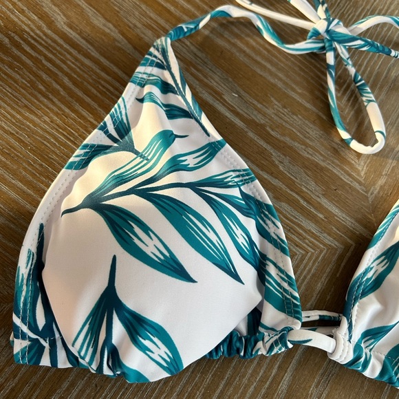 Tropical Triangle Top Bikini Bottoms Matching Romper Cover Up Swim Set Swimsuit - Picture 15 of 16